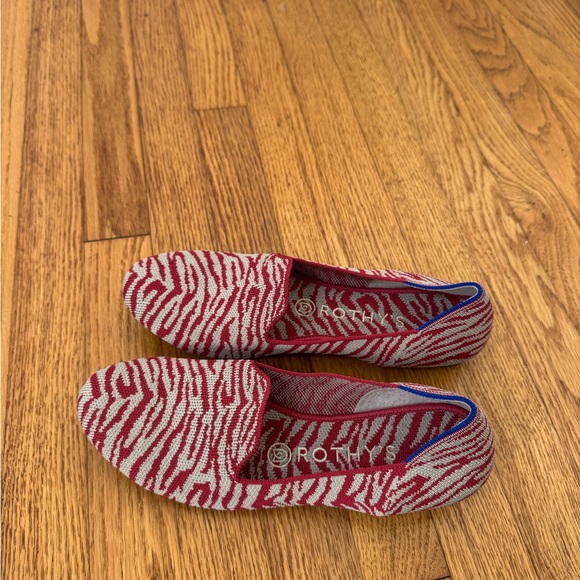 Rothy's Red Zebra Loafers Rare Size 8 Worn Once - Picture 3 of 6